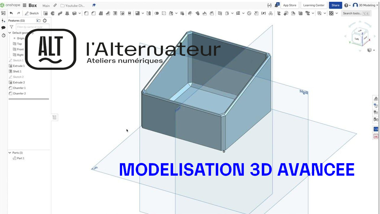 Modélisation 3D avancée Découvrez ONSHAPE